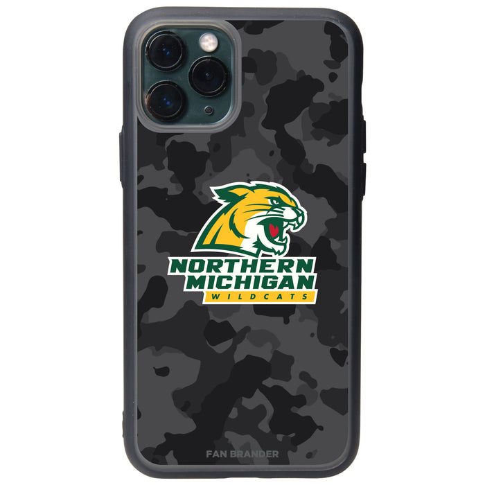 Fan Brander Slate series Phone case with Northern Michigan University Wildcats Urban Camo design