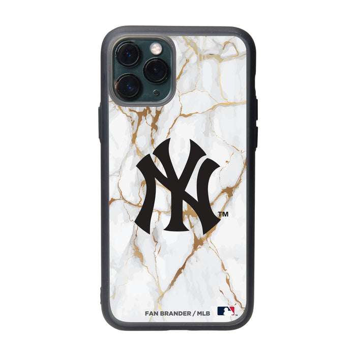 Fan Brander Slate series Phone case with New York Yankees White Marble design