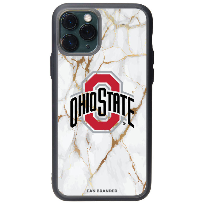 Fan Brander Slate series Phone case with Ohio State Buckeyes White Marble Design