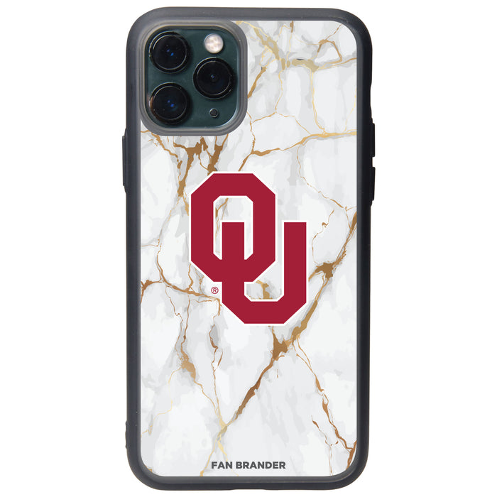 Fan Brander Slate series Phone case with Oklahoma Sooners White Marble Design
