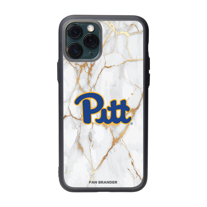 Fan Brander Slate series Phone case with Pittsburgh Panthers White Marble Design