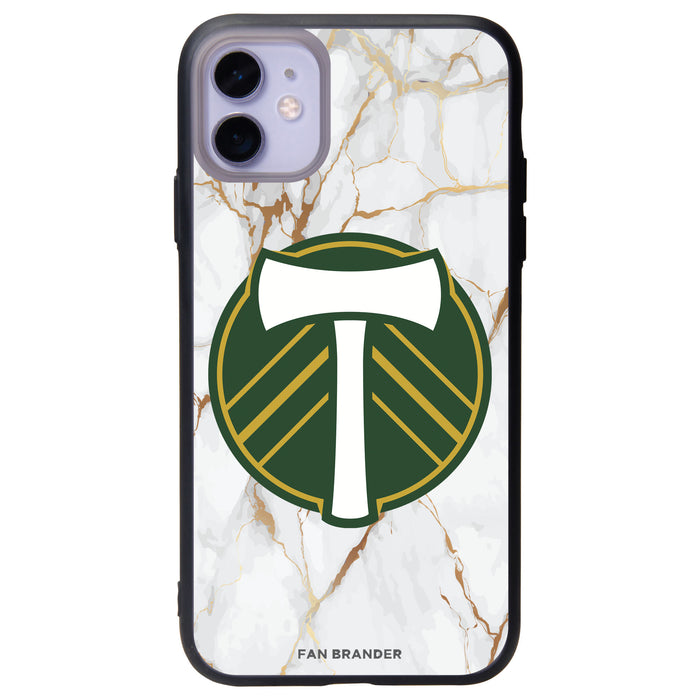 Fan Brander Slate series Phone case with Portland Timbers White Marble Background