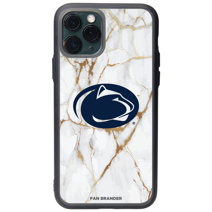 Fan Brander Slate series Phone case with Penn State Nittany Lions White Marble Design