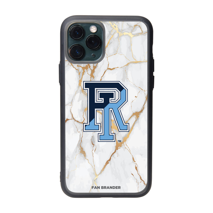 Fan Brander Slate series Phone case with Rhode Island Rams White Marble Design