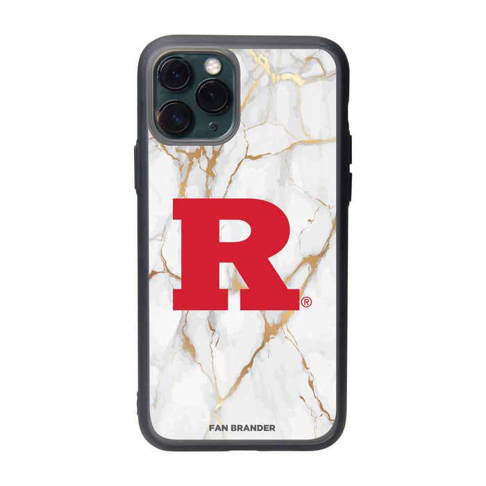 Fan Brander Slate series Phone case with Rutgers Scarlet Knights White Marble Design