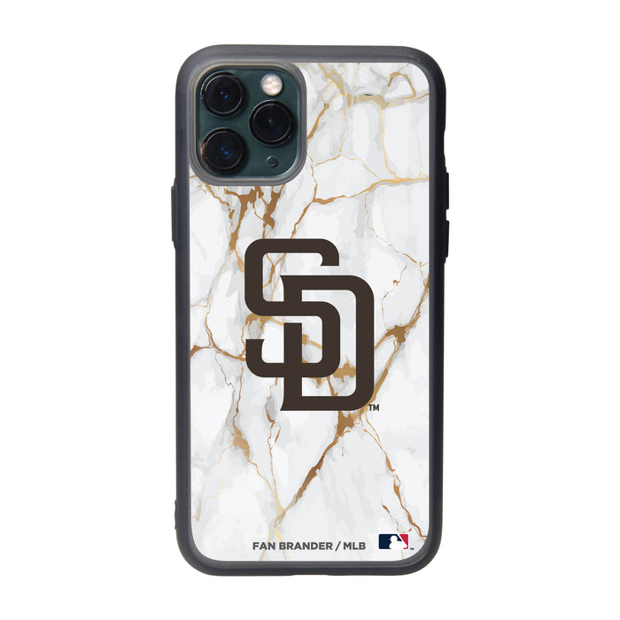 Fan Brander Slate series Phone case with San Diego Padres White Marble design