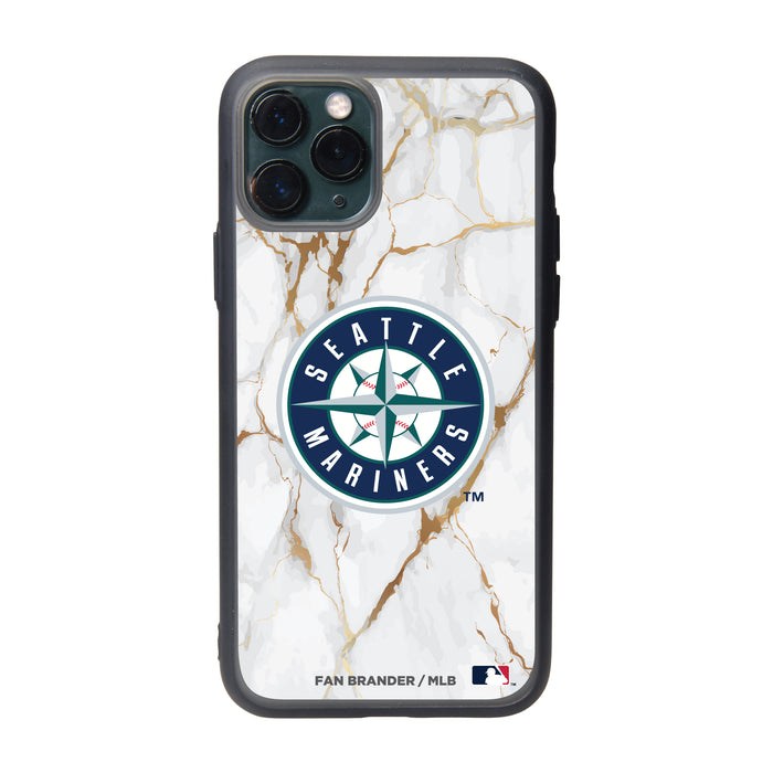 Fan Brander Slate series Phone case with Seattle Mariners White Marble design