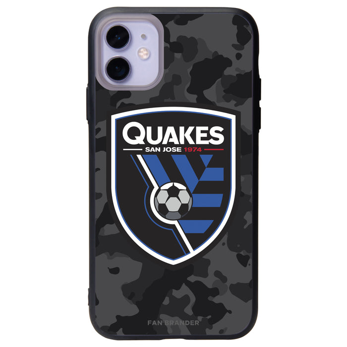 Fan Brander Slate series Phone case with San Jose Earthquakes Urban Camo Background