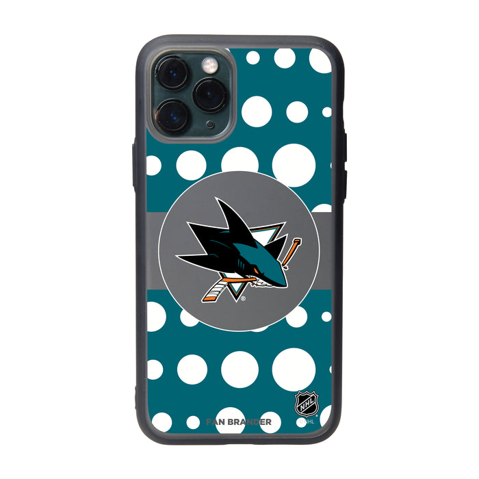 Fan Brander Slate series Phone case with San Jose Sharks Polka Dots design