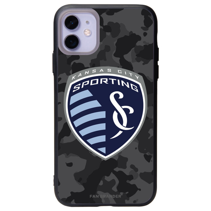 Fan Brander Slate series Phone case with Sporting Kansas City Urban Camo Background