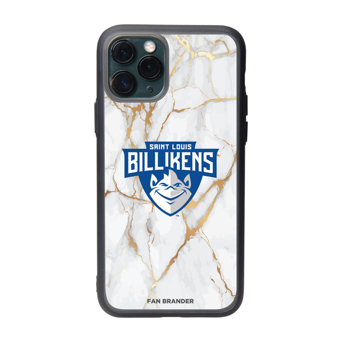 Fan Brander Slate series Phone case with Saint Louis Billikens White Marble Design