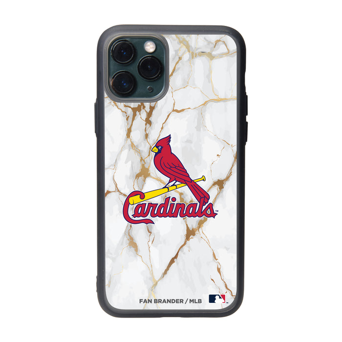 Fan Brander Slate series Phone case with St. Louis Cardinals White Marble design