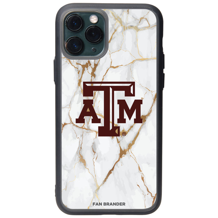Fan Brander Slate series Phone case with Texas A&M Aggies White Marble Design