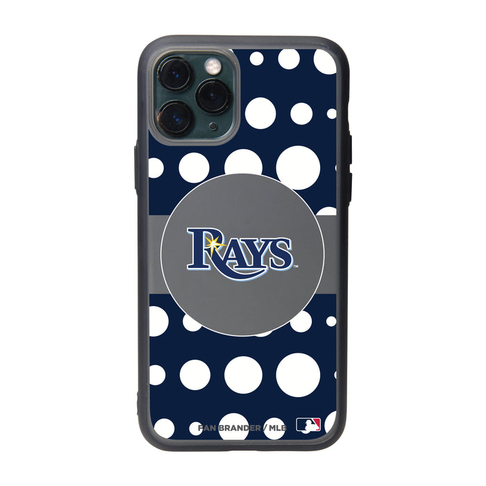 Fan Brander Slate series Phone case with Tampa Bay Rays Primary Logo with Polka Dots