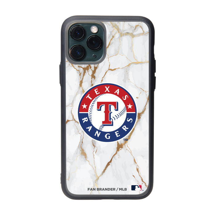 Fan Brander Slate series Phone case with Texas Rangers White Marble design