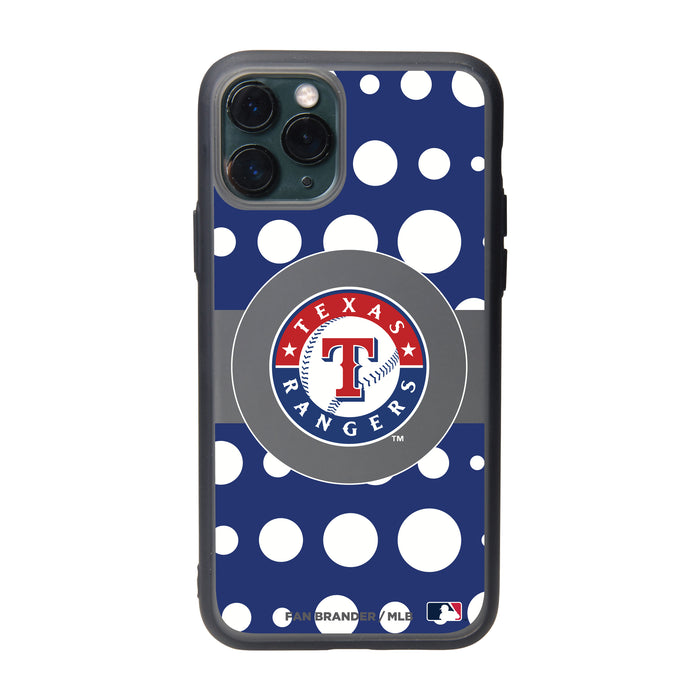 Fan Brander Slate series Phone case with Texas Rangers Primary Logo with Polka Dots
