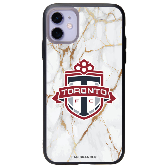 Fan Brander Slate series Phone case with Toronto FC White Marble Background