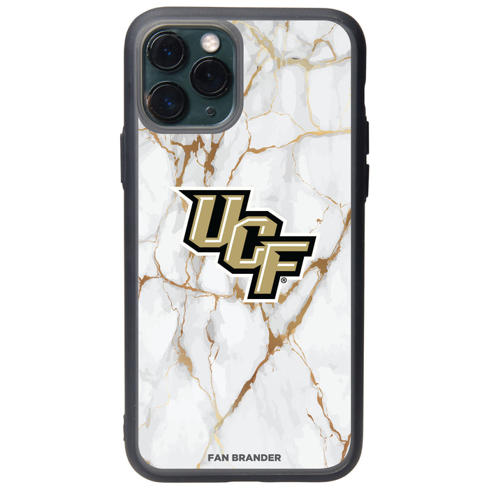 Fan Brander Slate series Phone case with UCF Knights White Marble Design