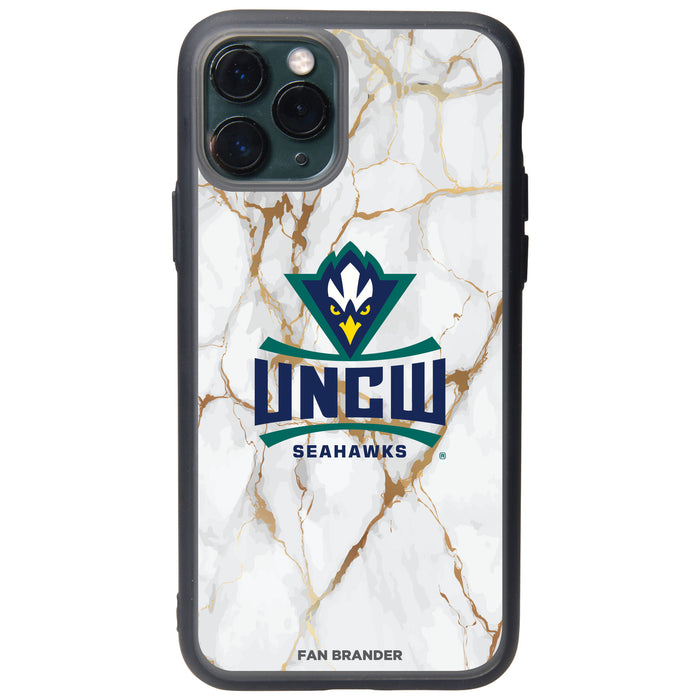 Fan Brander Slate series Phone case with UNC Wilmington Seahawks White Marble Design