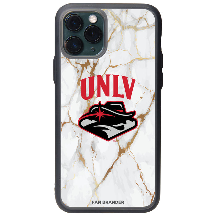 Fan Brander Slate series Phone case with UNLV Rebels White Marble Design
