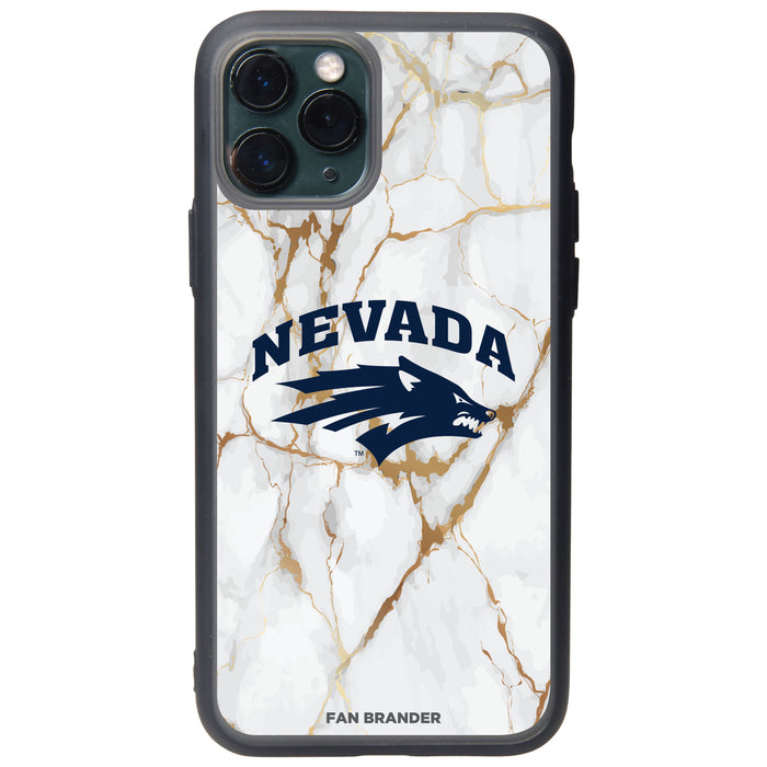 Fan Brander Slate series Phone case with Nevada Wolf Pack White Marble Design