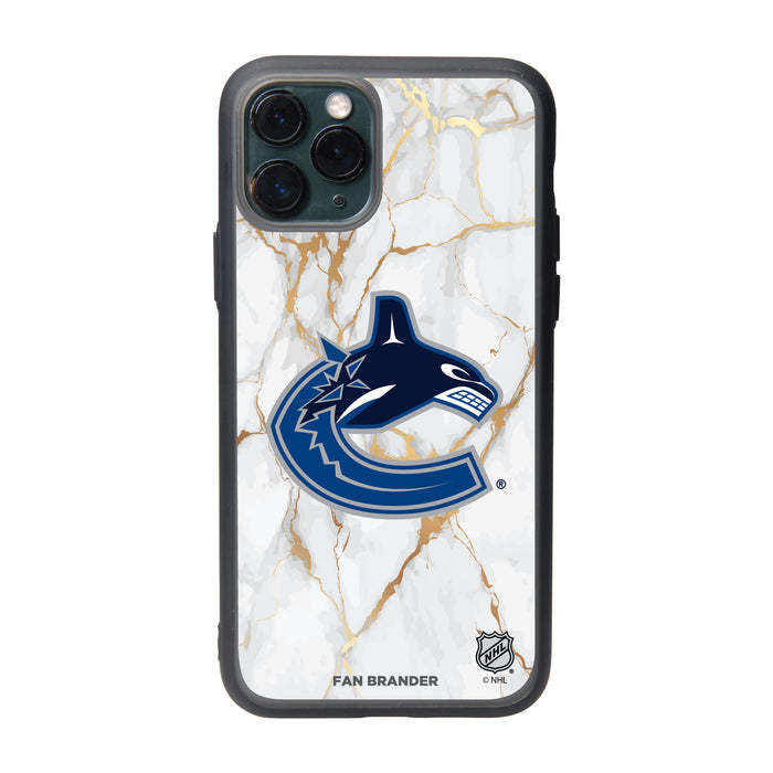Fan Brander Slate series Phone case with Vancouver Canucks White Marble Design