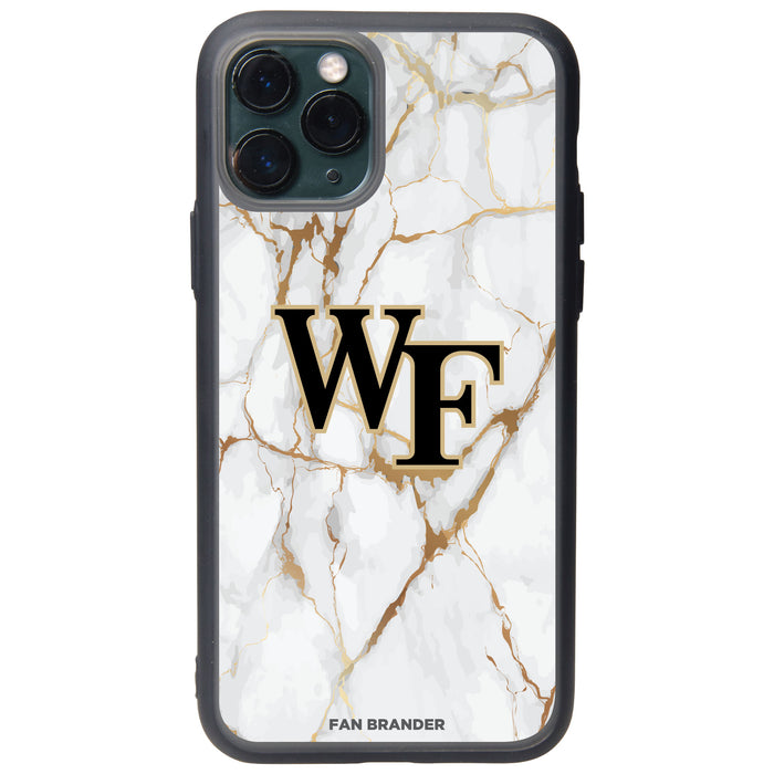 Fan Brander Slate series Phone case with Wake Forest Demon Deacons White Marble Design
