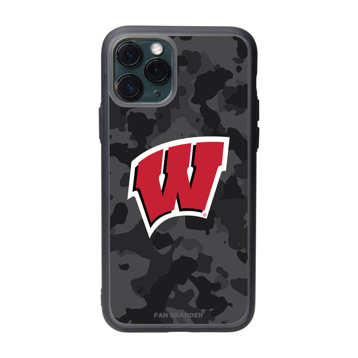 Fan Brander Slate series Phone case with Wisconsin Badgers Urban Camo design