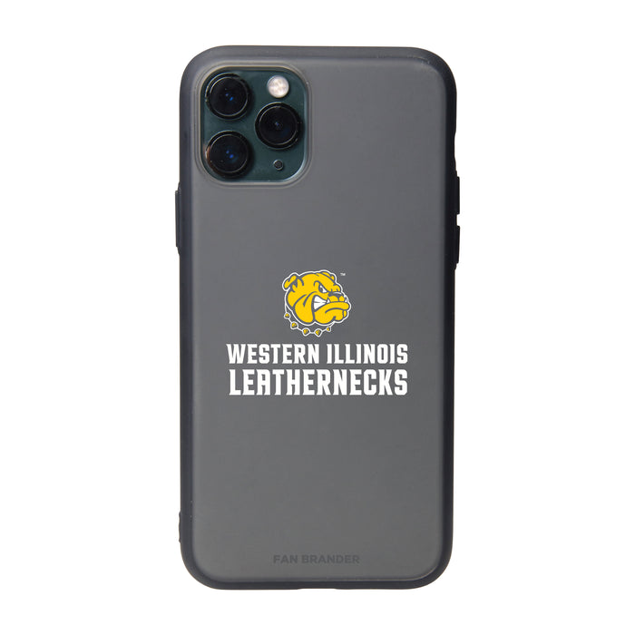 Fan Brander Slate series Phone case with Western Illinois University Leathernecks Primary Logo