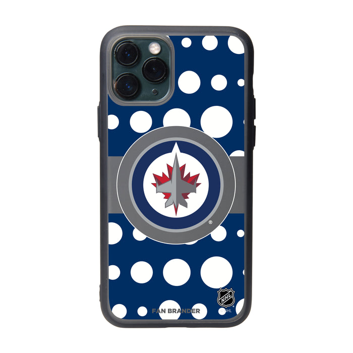 Fan Brander Slate series Phone case with Winnipeg Jets Polka Dots design