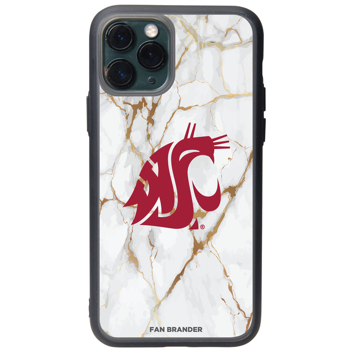 Fan Brander Slate series Phone case with Washington State Cougars White Marble Design