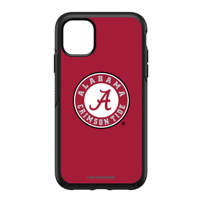 OtterBox Black Phone case with Alabama Crimson Tide Primary Logo with Team Background