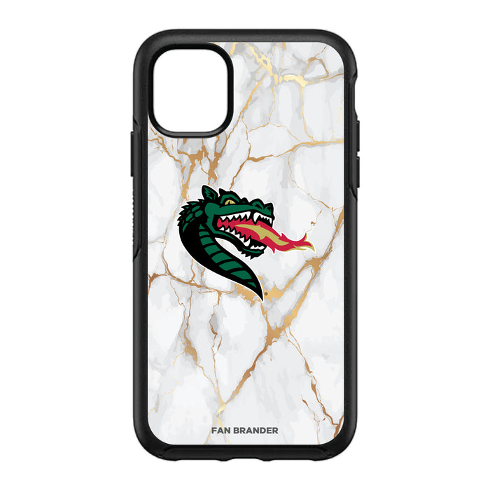 OtterBox Black Phone case with UAB Blazers White Marble Background