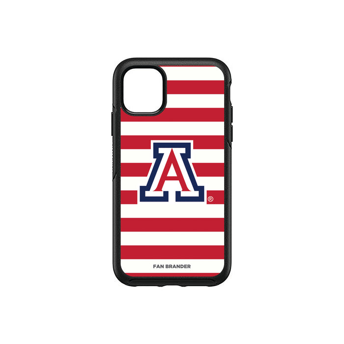 OtterBox Black Phone case with Arizona Wildcats Tide Primary Logo and Striped Design