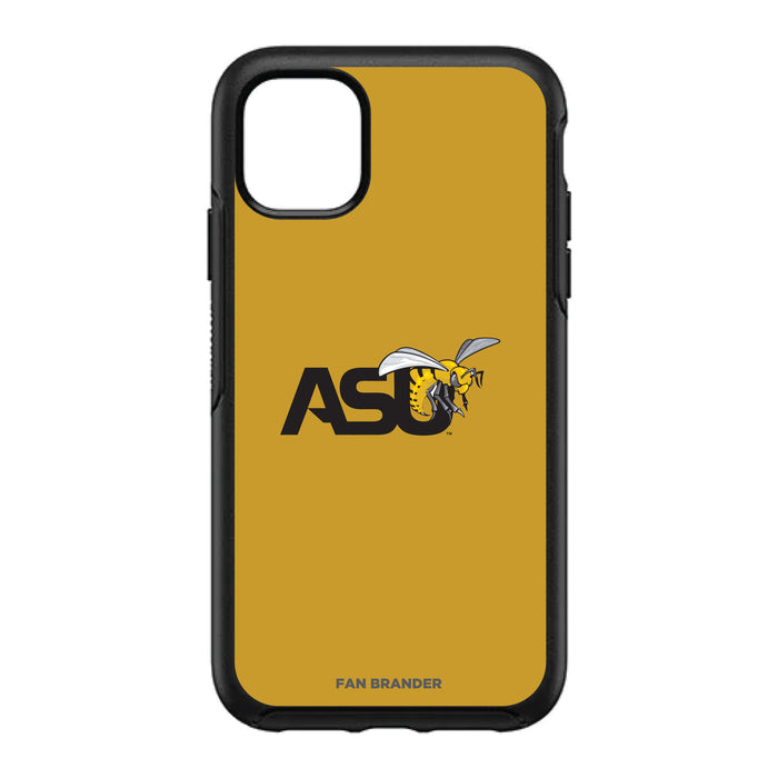 OtterBox Black Phone case with Alabama State Hornets Primary Logo with Team Background
