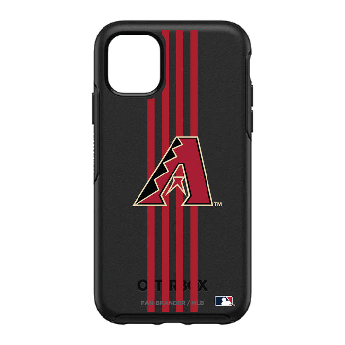 OtterBox Black Phone case with Arizona Diamondbacks Primary Logo and Vertical Stripe
