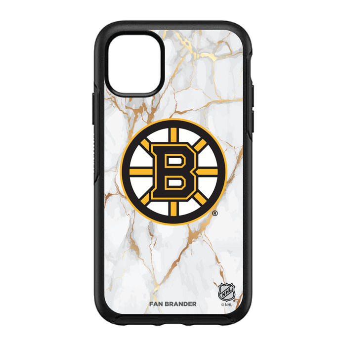 OtterBox Black Phone case with Boston Bruins White Marble design