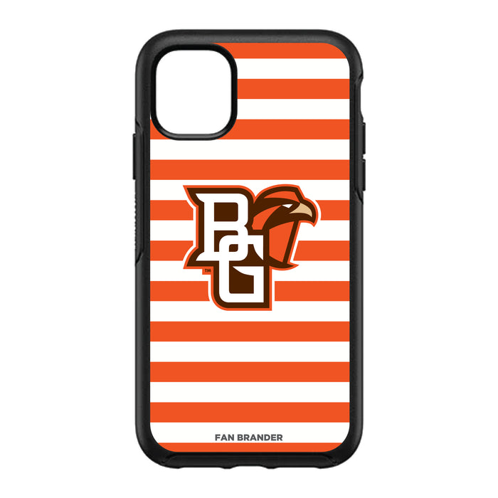 OtterBox Black Phone case with Bowling Green Falcons Primary Logo and Striped Design