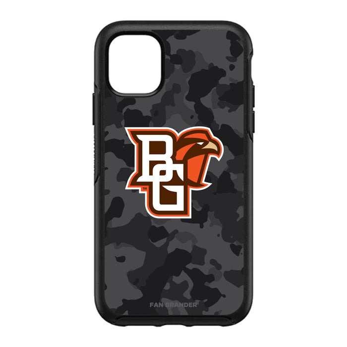OtterBox Black Phone case with Bowling Green Falcons Urban Camo Background