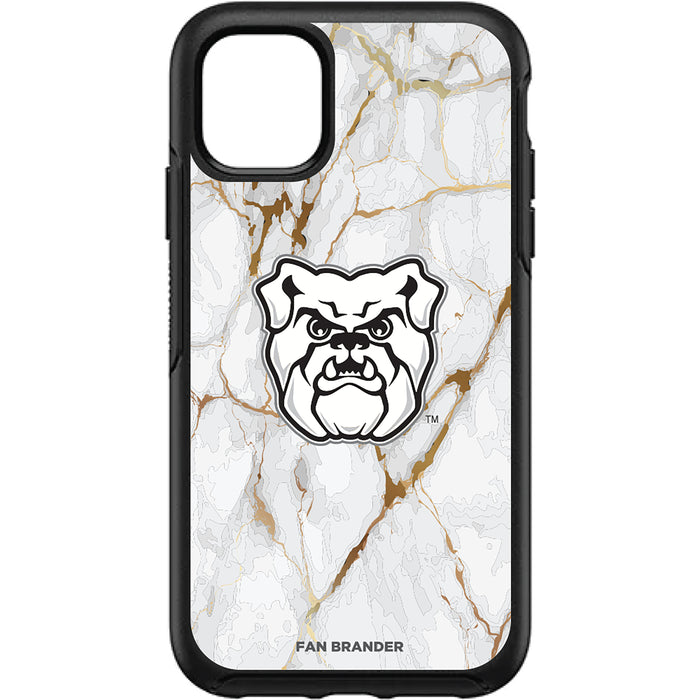 OtterBox Black Phone case with Butler Bulldogs Tide White Marble Background