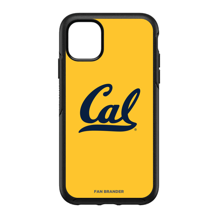 OtterBox Black Phone case with California Bears Primary Logo with Team Background