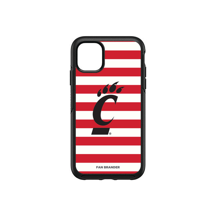 OtterBox Black Phone case with Cincinnati Bearcats Tide Primary Logo and Striped Design