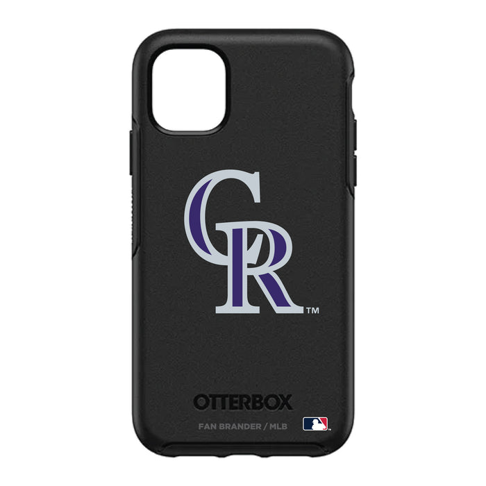 OtterBox Black Phone case with Colorado Rockies Primary Logo