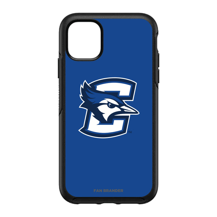 OtterBox Black Phone case with Creighton University Bluejays Primary Logo with Team Background