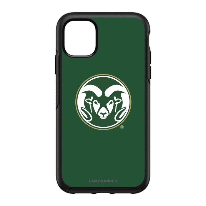 OtterBox Black Phone case with Colorado State Rams Primary Logo with Team Background