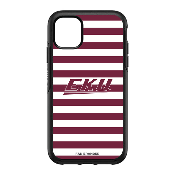 OtterBox Black Phone case with Eastern Kentucky Colonels Primary Logo and Striped Design