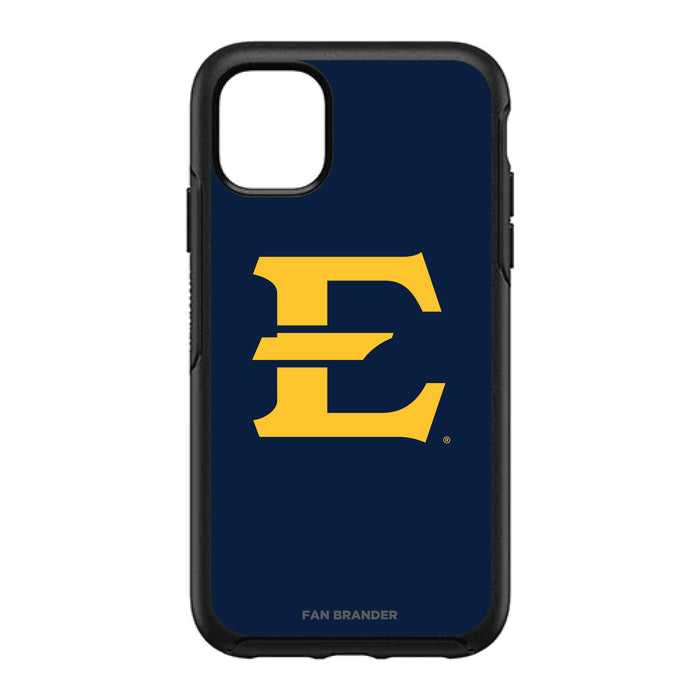 OtterBox Black Phone case with Eastern Tennessee State Buccaneers Primary Logo with Team Background