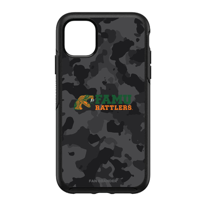 OtterBox Black Phone case with Florida A&M Rattlers Urban Camo Background