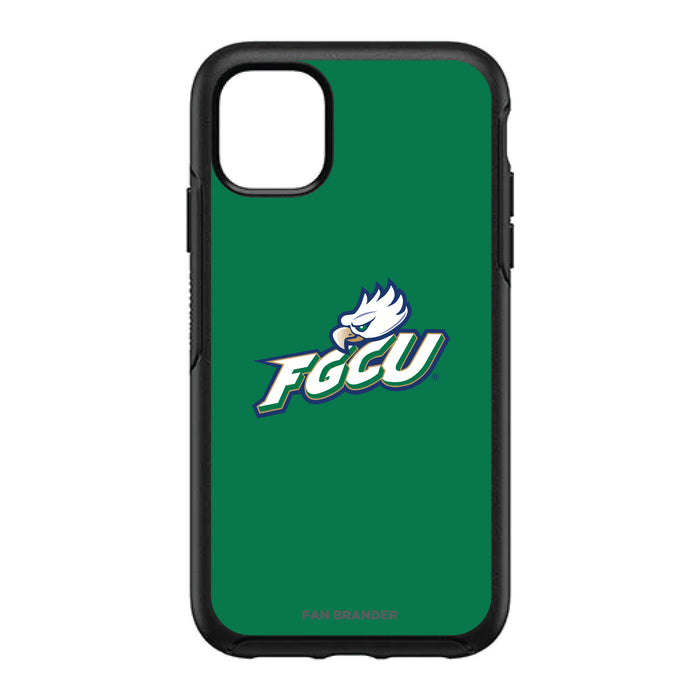 OtterBox Black Phone case with Florida Gulf Coast Eagles Primary Logo with Team Background