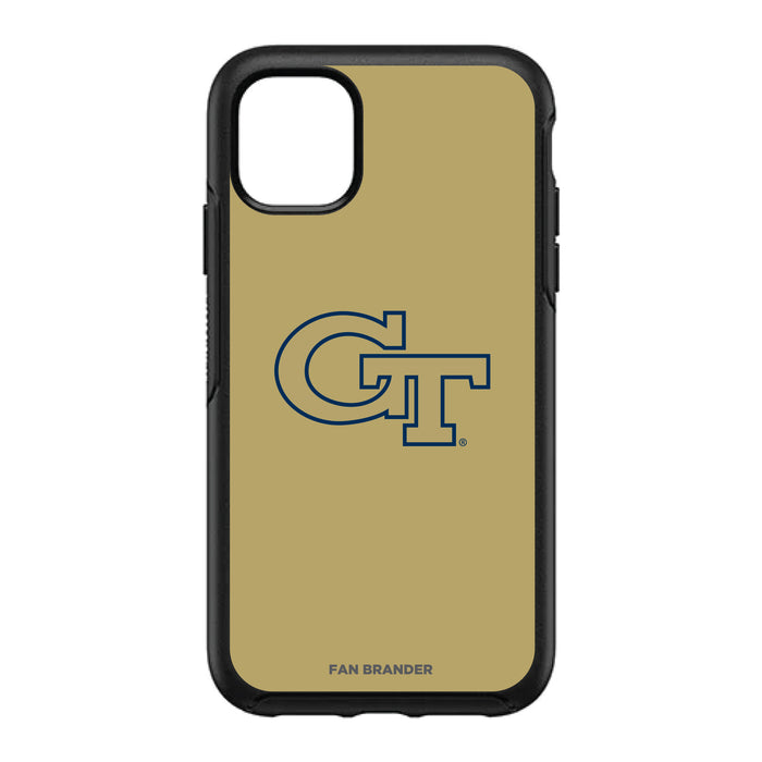 OtterBox Black Phone case with Georgia Tech Yellow Jackets Primary Logo with Team Background